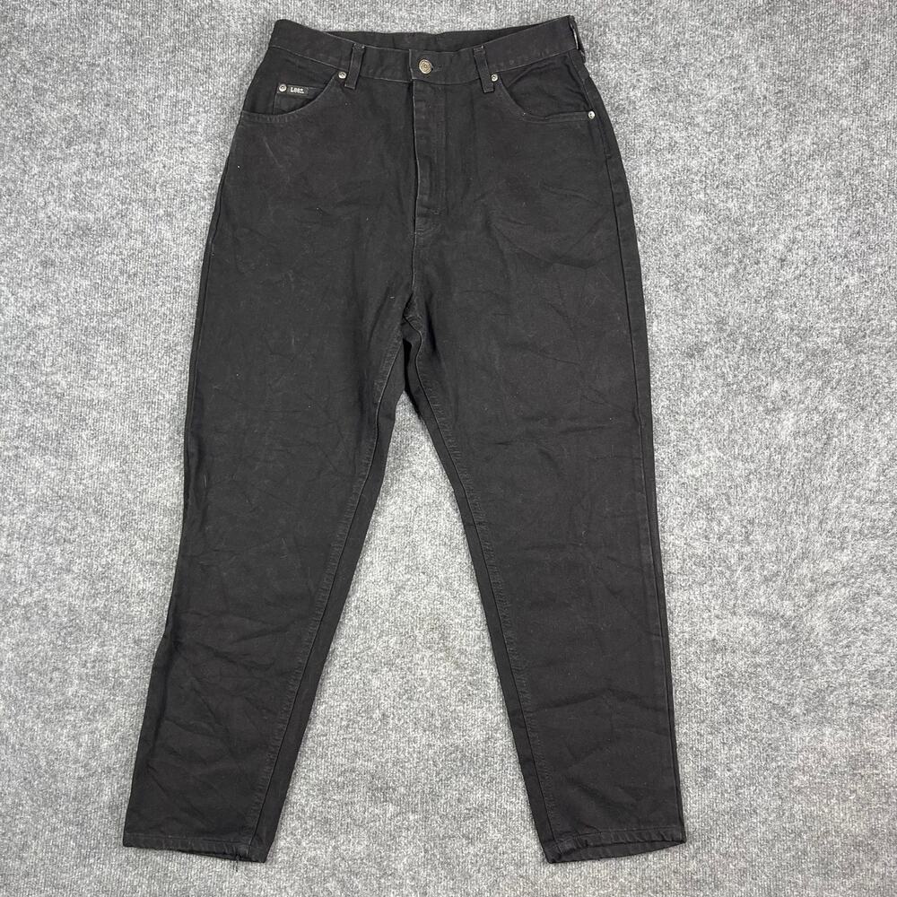 Lee Black Jeans Womens Size 10 Straight Leg Denim Casual Classic 5 Pocket